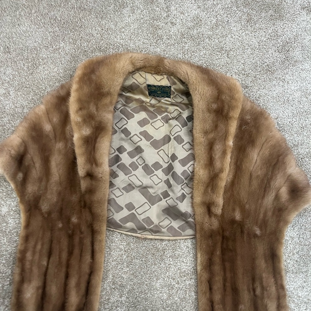 Authentic fur shrug